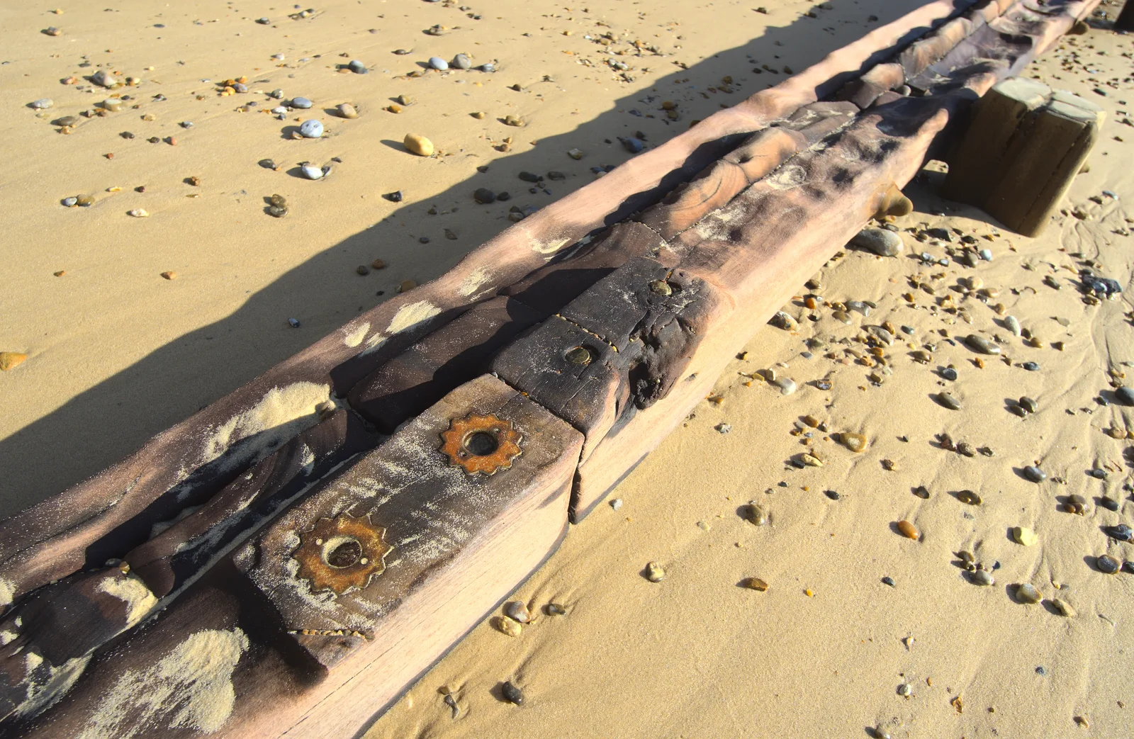 Nicely-weathered groynes, from A Busy Day, Southwold and Thornham, Suffolk - 11th November 2012