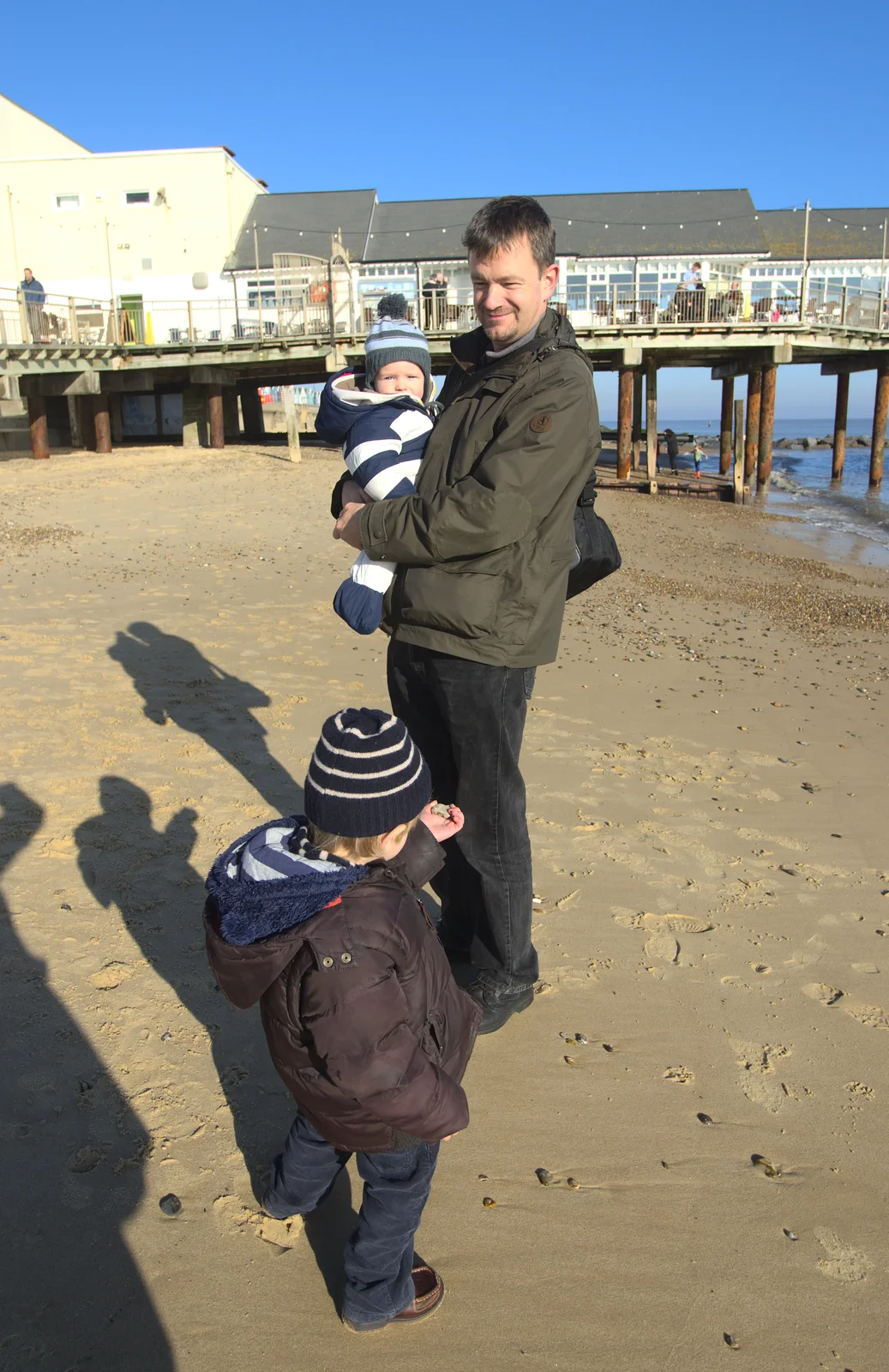 Nosher hauls Harry around, from A Busy Day, Southwold and Thornham, Suffolk - 11th November 2012