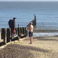 Someone actually swims in the sea, A Busy Day, Southwold and Thornham, Suffolk - 11th November 2012