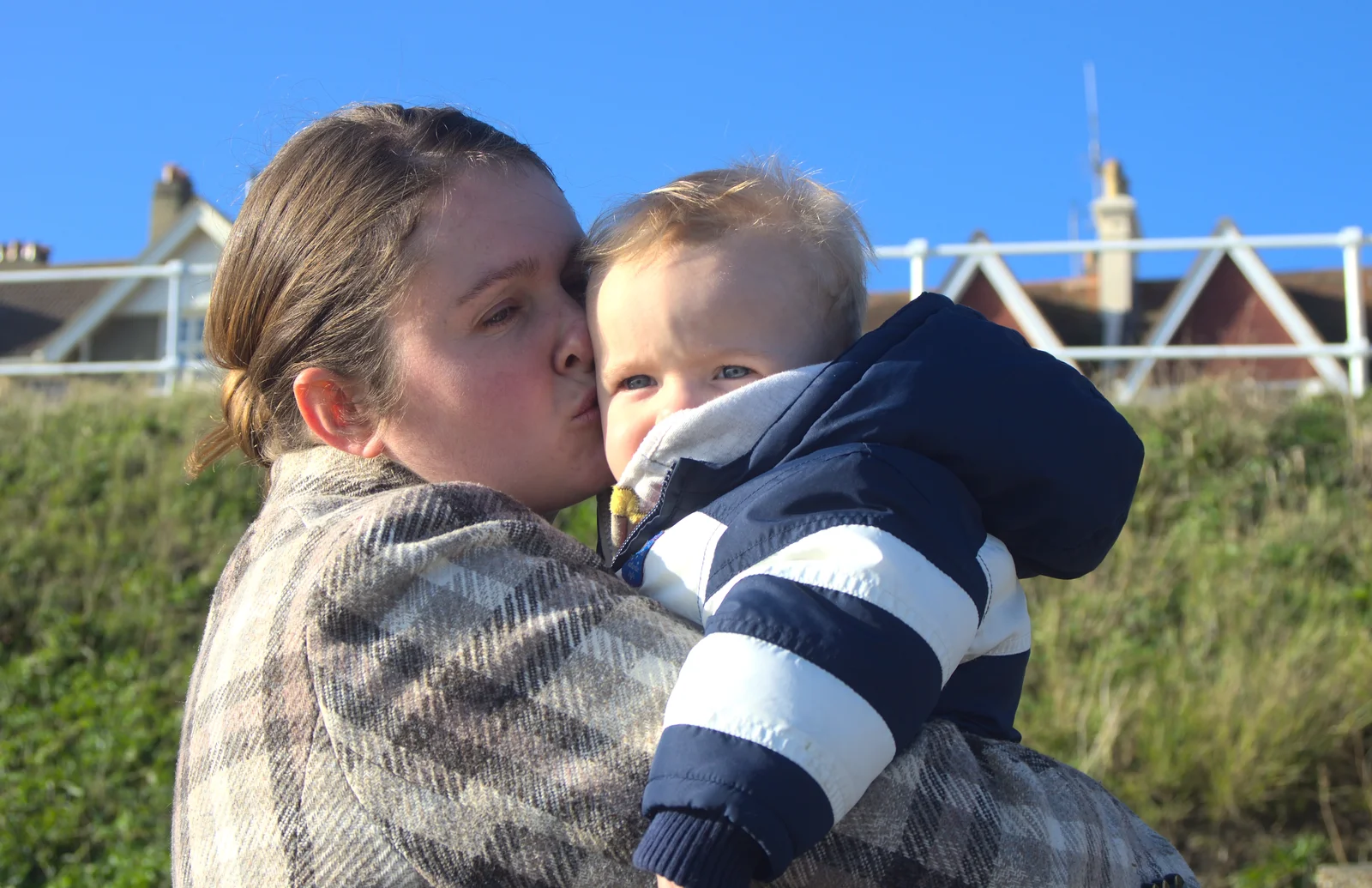 Harry gets a kiss, from A Busy Day, Southwold and Thornham, Suffolk - 11th November 2012