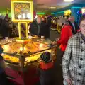 Isobel in the pier amusements arcade, A Busy Day, Southwold and Thornham, Suffolk - 11th November 2012