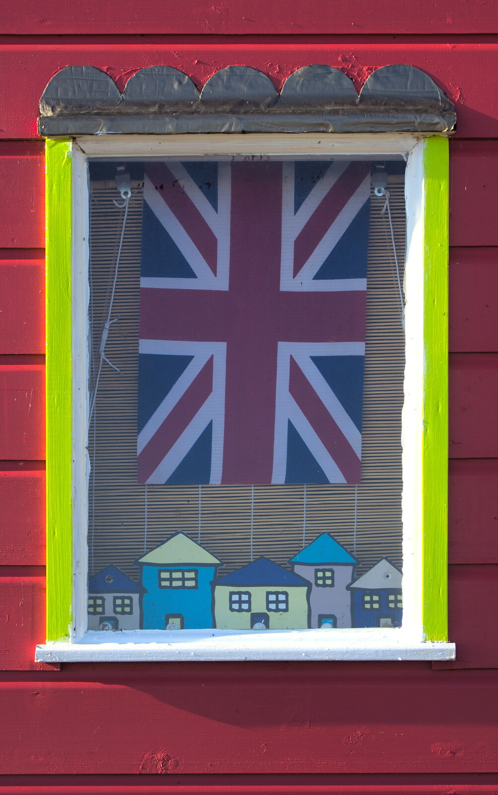 Patriotic window decoration from A Busy Day, Southwold and Thornham, Suffolk - 11th November 2012
