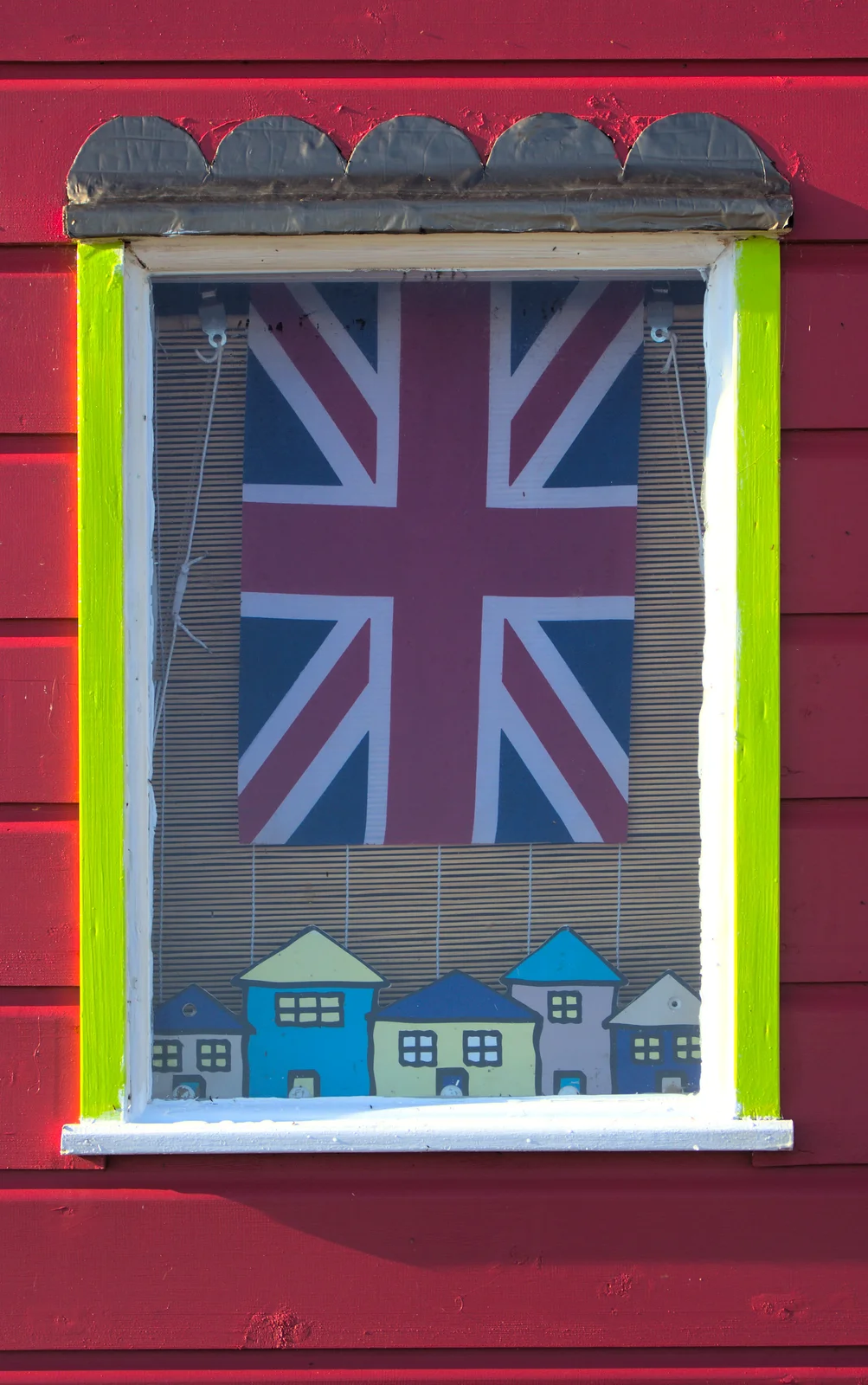 Patriotic window decoration, from A Busy Day, Southwold and Thornham, Suffolk - 11th November 2012