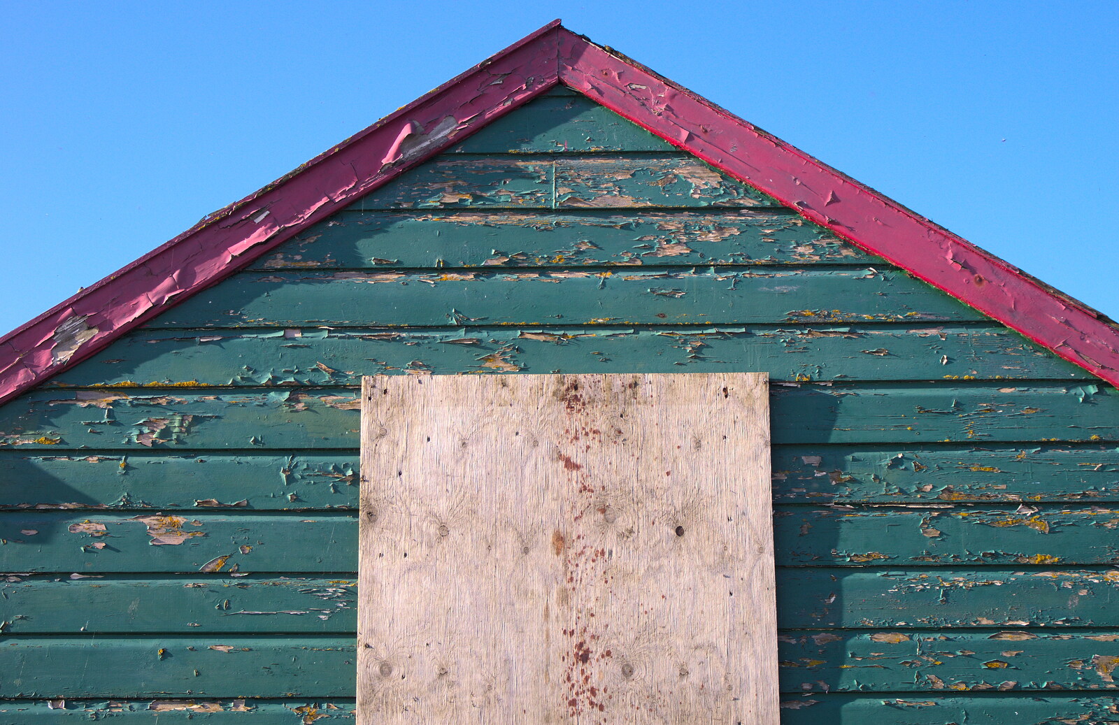 Peeling paint on a beach hut from A Busy Day, Southwold and Thornham, Suffolk - 11th November 2012
