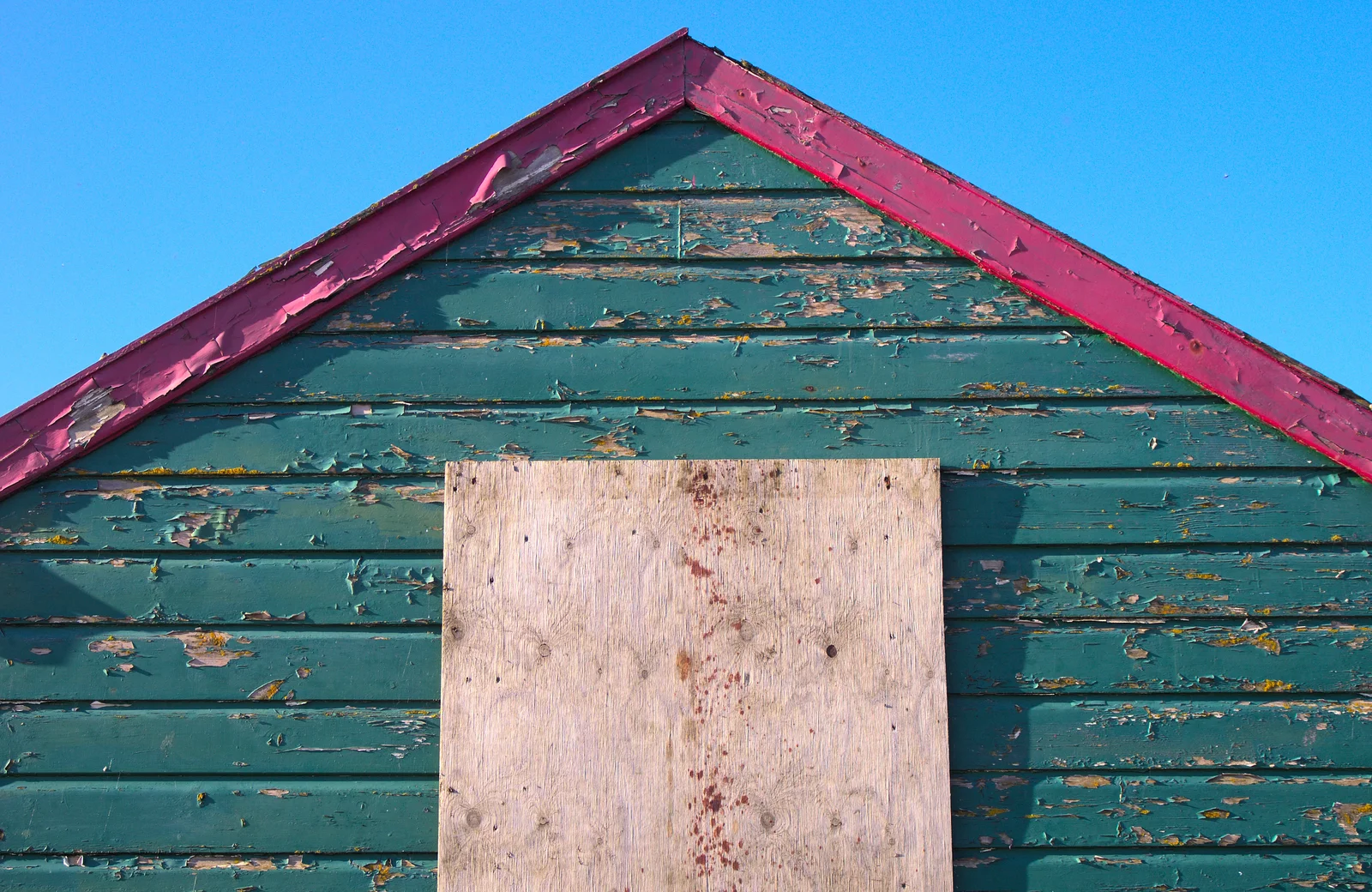 Peeling paint on a beach hut, from A Busy Day, Southwold and Thornham, Suffolk - 11th November 2012