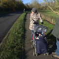 Waiting on Cranley Green Road, Sis Comes to Visit, Eye, Suffolk - 18th November 2012