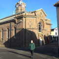 Grandad roams around by the Town Hall, Sis Comes to Visit, Eye, Suffolk - 18th November 2012