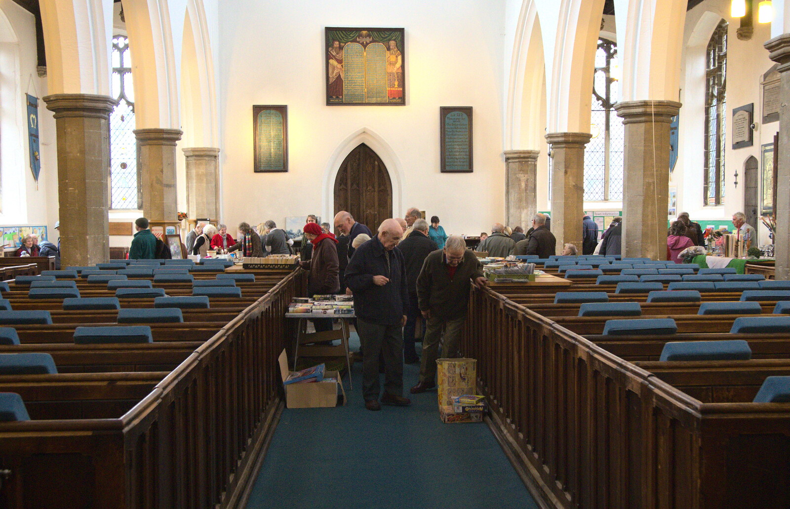 More book-sale action from A Christmas Fair at St. Mary's Church, Diss, Norfolk - 24th November 2012