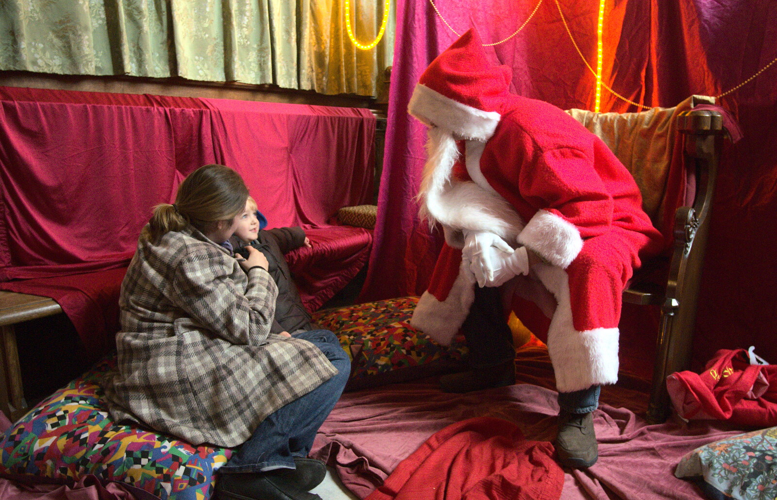 Fred meets Santa from A Christmas Fair at St. Mary's Church, Diss, Norfolk - 24th November 2012