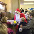 Santa comes over to visit Rosie, A Christmas Fair at St. Mary's Church, Diss, Norfolk - 24th November 2012