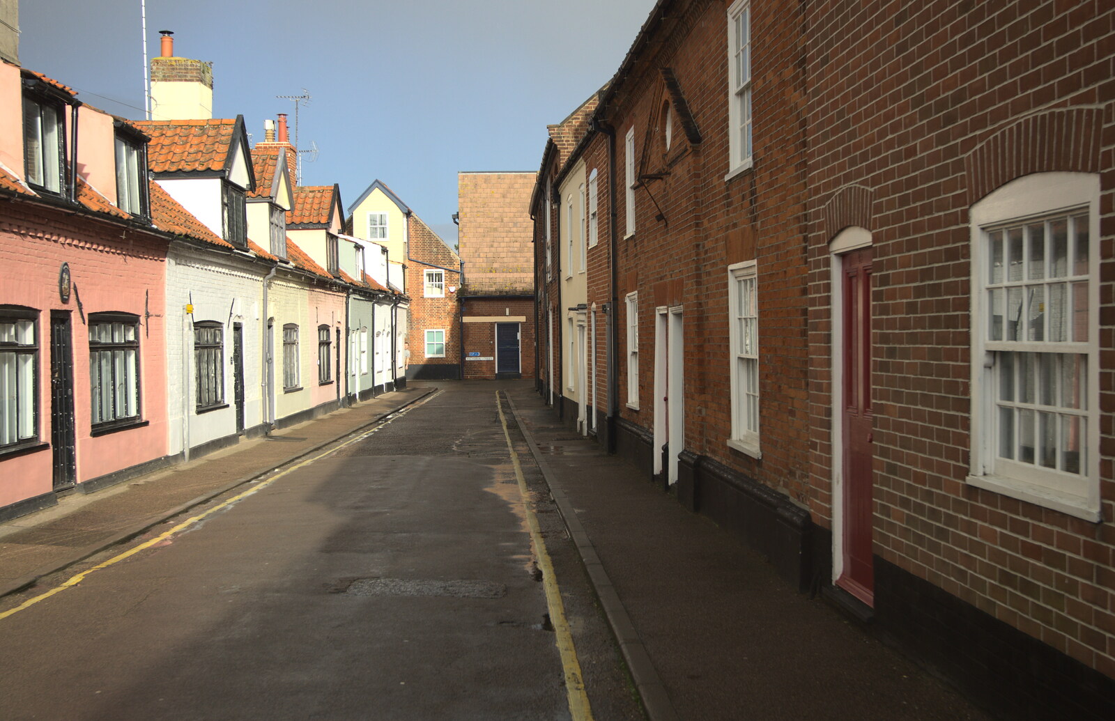 Church Street, with Adnams' fake houses from Apple's Adnams Brewery Birthday Tour, Southwold, Suffolk - 29th November 2012