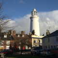 Southwold lighthouse and the Sole Bay Inn, Apple's Adnams Brewery Birthday Tour, Southwold, Suffolk - 29th November 2012