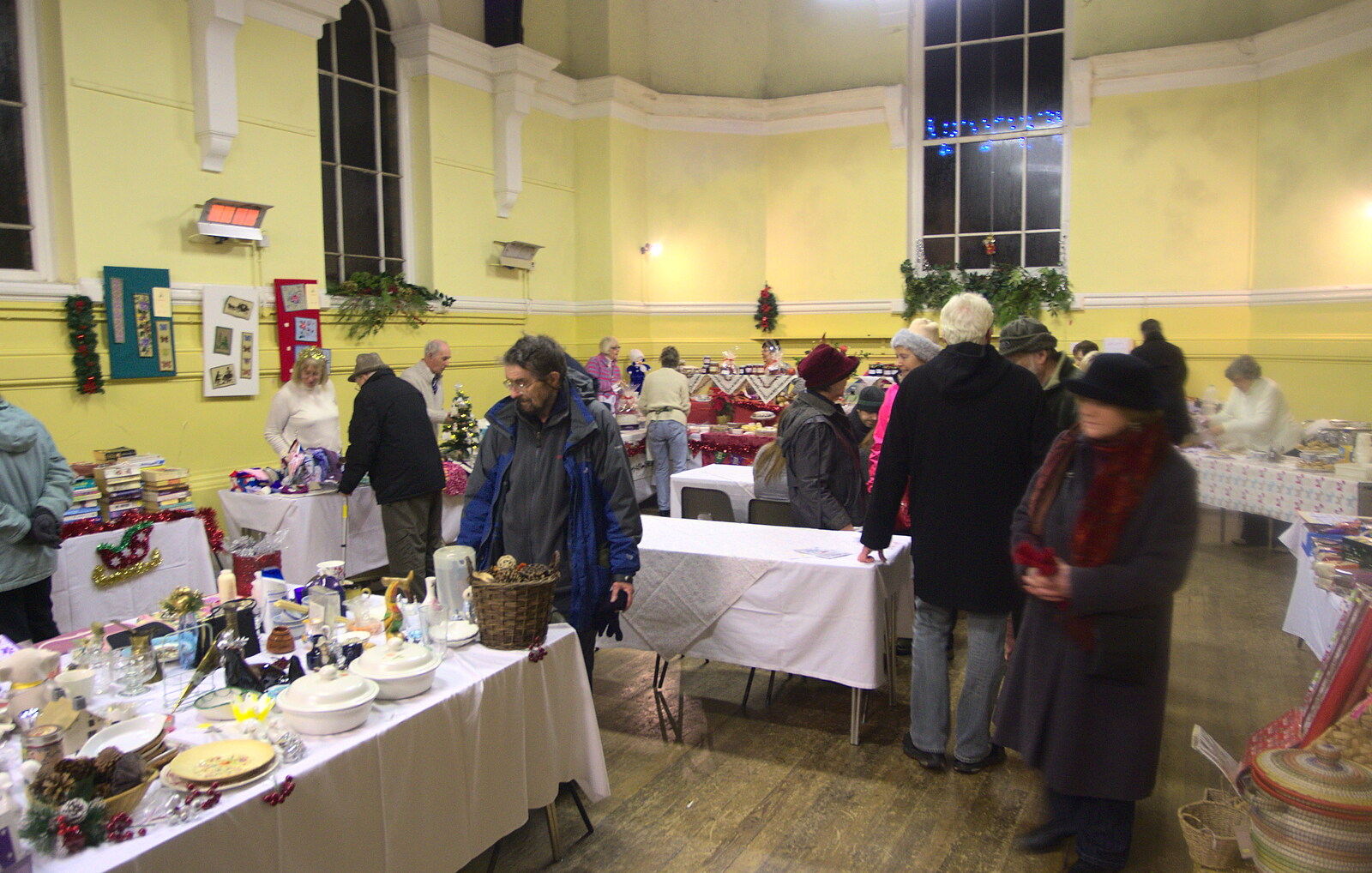 Craft stalls in the town hall from The Christmas Lights Switch On, Eye, Suffolk - 7th December 2012