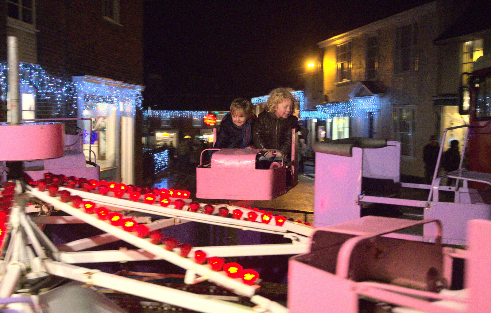 Fred and Rosie spin around from The Christmas Lights Switch On, Eye, Suffolk - 7th December 2012