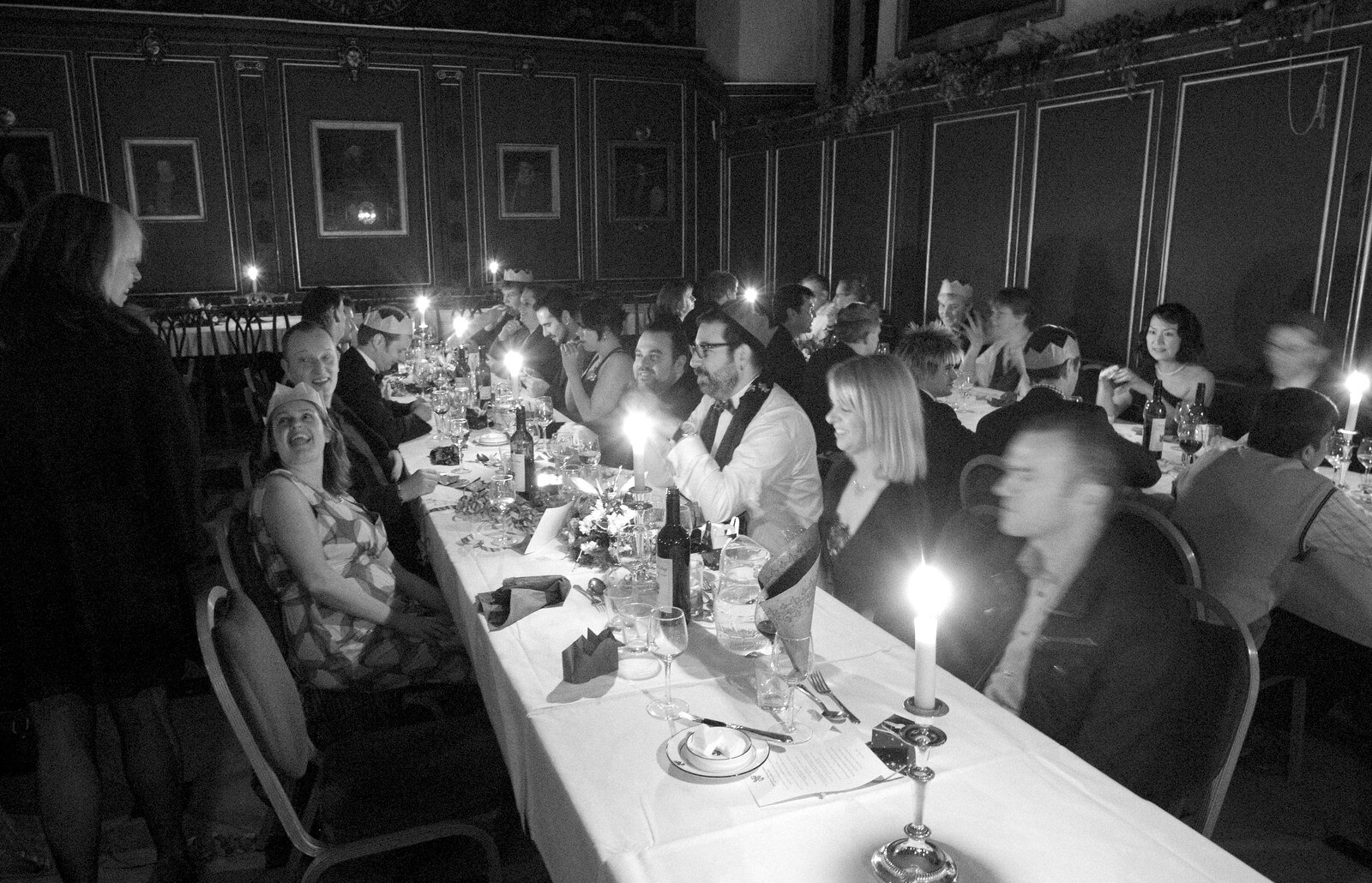 Candle-lit dinner in Magdalene College from Thornham Crafts and a Qualcomm Christmas, Cambridge and Suffolk - 10th December 2012