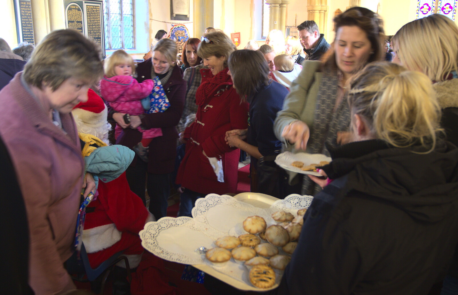 Mince pies are handed around from Fred's Nursery Nativity, Palgrave, Suffolk - 13th December 2012