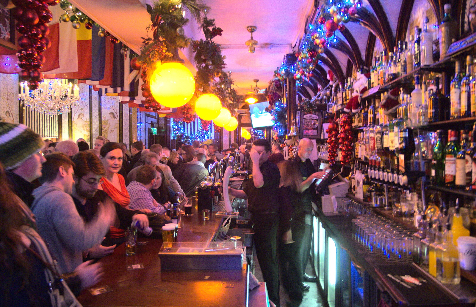 The packed bar in Bruxelles from A Night on the Lash, Dublin, Ireland - 14th December 2012