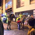 Gardai on horseback 'kettle' a drunk in Temple Bar, A Night on the Lash, Dublin, Ireland - 14th December 2012