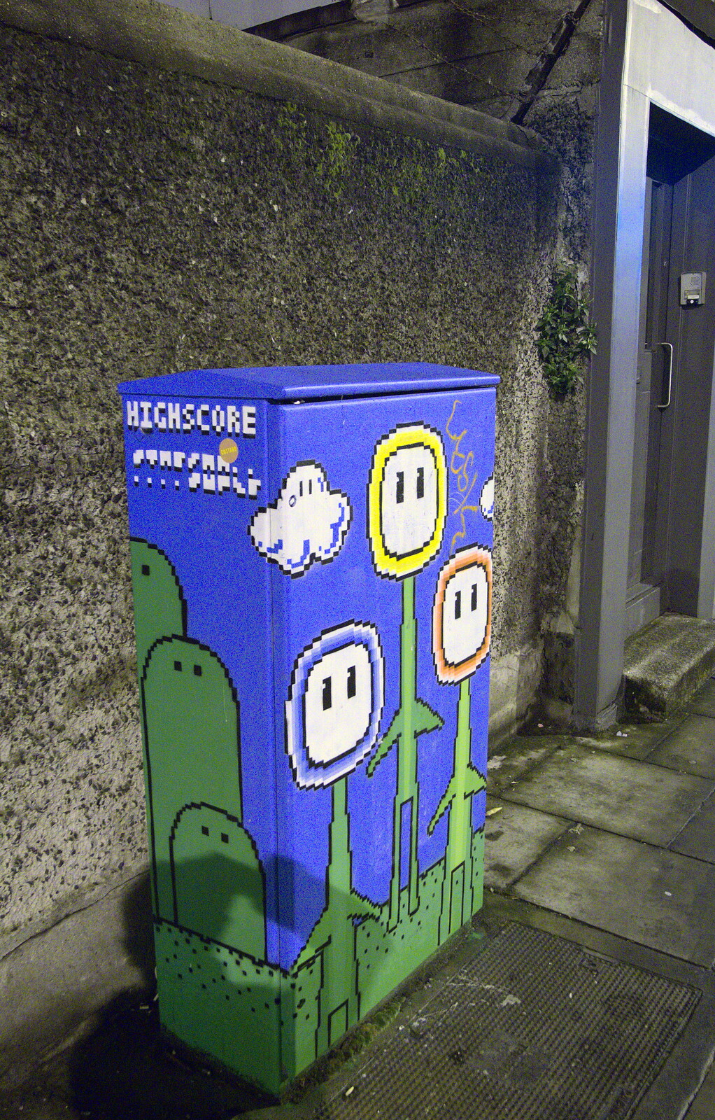 A cabinet gets the street art treatment from A Night on the Lash, Dublin, Ireland - 14th December 2012