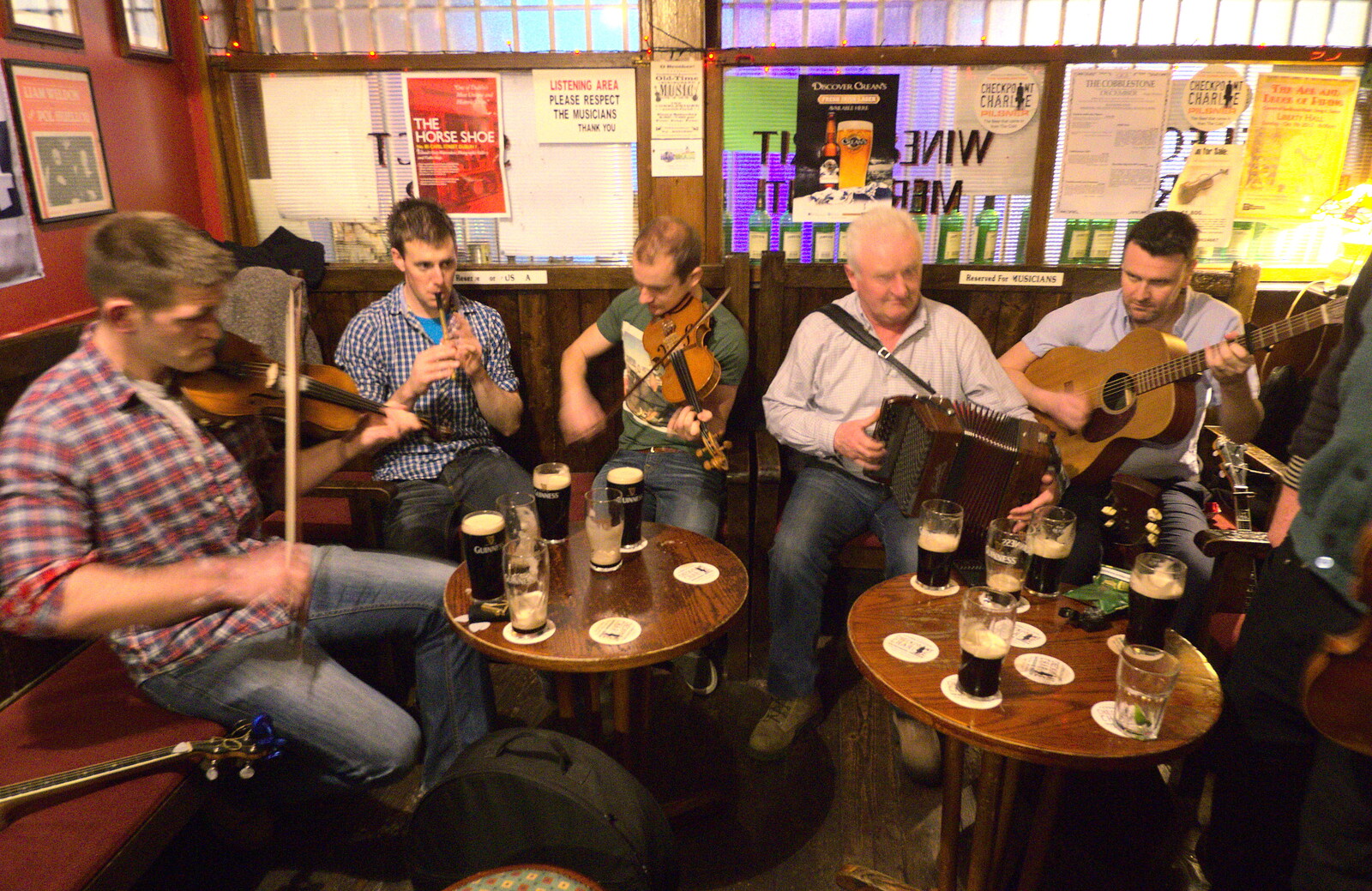 The boys play trad from A Night on the Lash, Dublin, Ireland - 14th December 2012