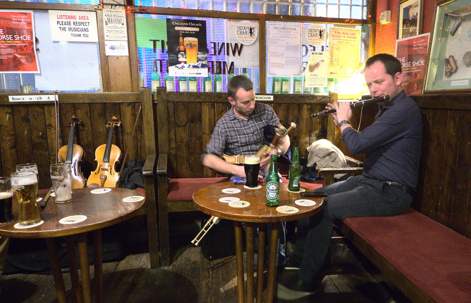 A spot of quality Uilleann pipe playing from A Night on the Lash, Dublin, Ireland - 14th December 2012