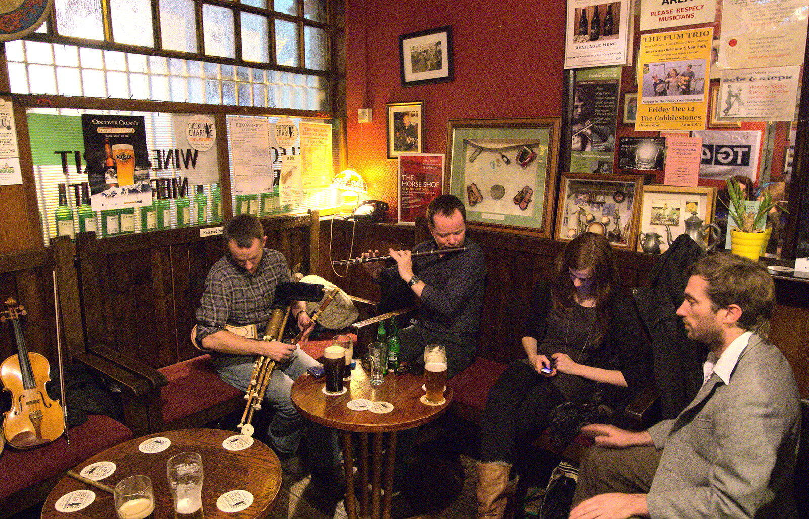 More pipe and flute trad playing from A Night on the Lash, Dublin, Ireland - 14th December 2012