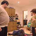 Isobel's on the floor for some reason, A Pre-Christmas Dinner, Monkstown, Dublin - 16th December 2012