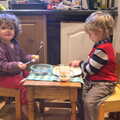 Fern and Fred have their own table, A Pre-Christmas Dinner, Monkstown, Dublin - 16th December 2012