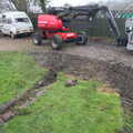 The front lawn is destroyed, The Thrandeston Carol Gig, St. Margaret of Antioch, Thrandeston, Suffolk - 18th December 2012