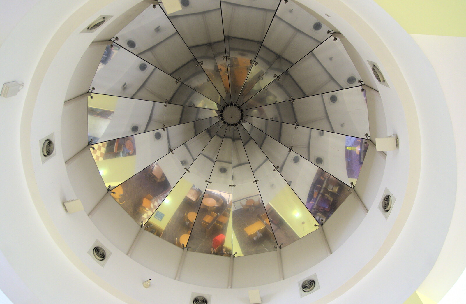 Fred's 'rocket' - a mirrored conical ceiling from A Trip to Spreyton, Devon - 24th December 2012