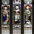 Mediaeval-looking stained glass in St. Michael's, A Trip to Spreyton, Devon - 24th December 2012