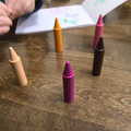 Fred stands his crayons up on end, A Trip to Spreyton, Devon - 24th December 2012