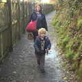 On the path back to Grandma J's, A Trip to Spreyton, Devon - 24th December 2012
