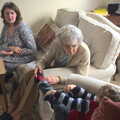 Fred's great-grandmother has a chat, Christmas Day in Spreyton, Devon - 25th December 2012