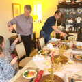 More wine is poured, Christmas Day in Spreyton, Devon - 25th December 2012