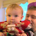 Harry gets lifted up again, Christmas Day in Spreyton, Devon - 25th December 2012