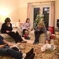 More present opening with Mother, Christmas Day in Spreyton, Devon - 25th December 2012
