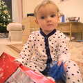 Harry's happy with a bit of wrapping paper, Christmas Day in Spreyton, Devon - 25th December 2012