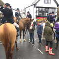 Hanging around outside the Spar, The Boxing Day Hunt, Chagford, Devon - 26th December 2012