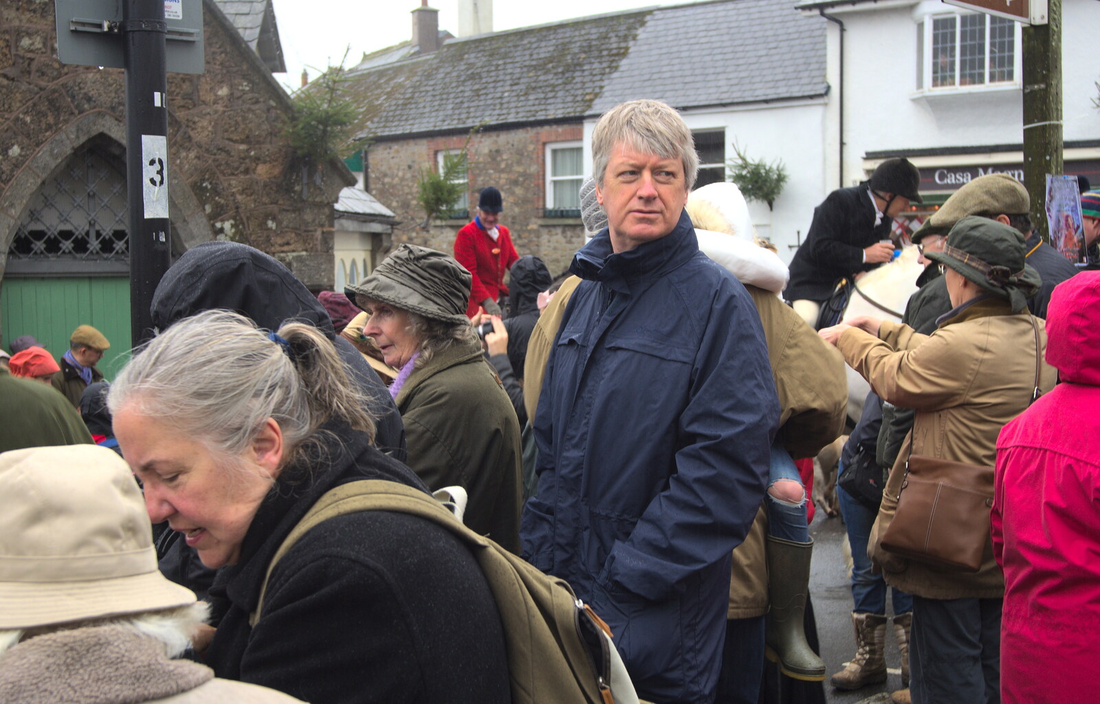 Uncle Neil looks around from The Boxing Day Hunt, Chagford, Devon - 26th December 2012