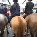 Three horses' arses, The Boxing Day Hunt, Chagford, Devon - 26th December 2012