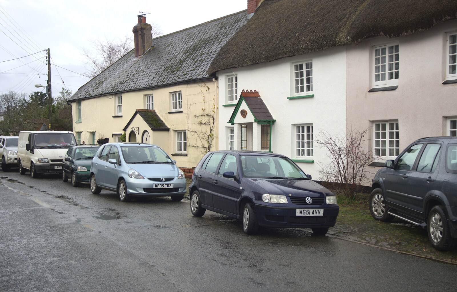 Spreyton cottages from The Boxing Day Hunt, Chagford, Devon - 26th December 2012