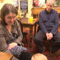 Isobel, Harry and Neil in the Tom Cobley, The Boxing Day Hunt, Chagford, Devon - 26th December 2012