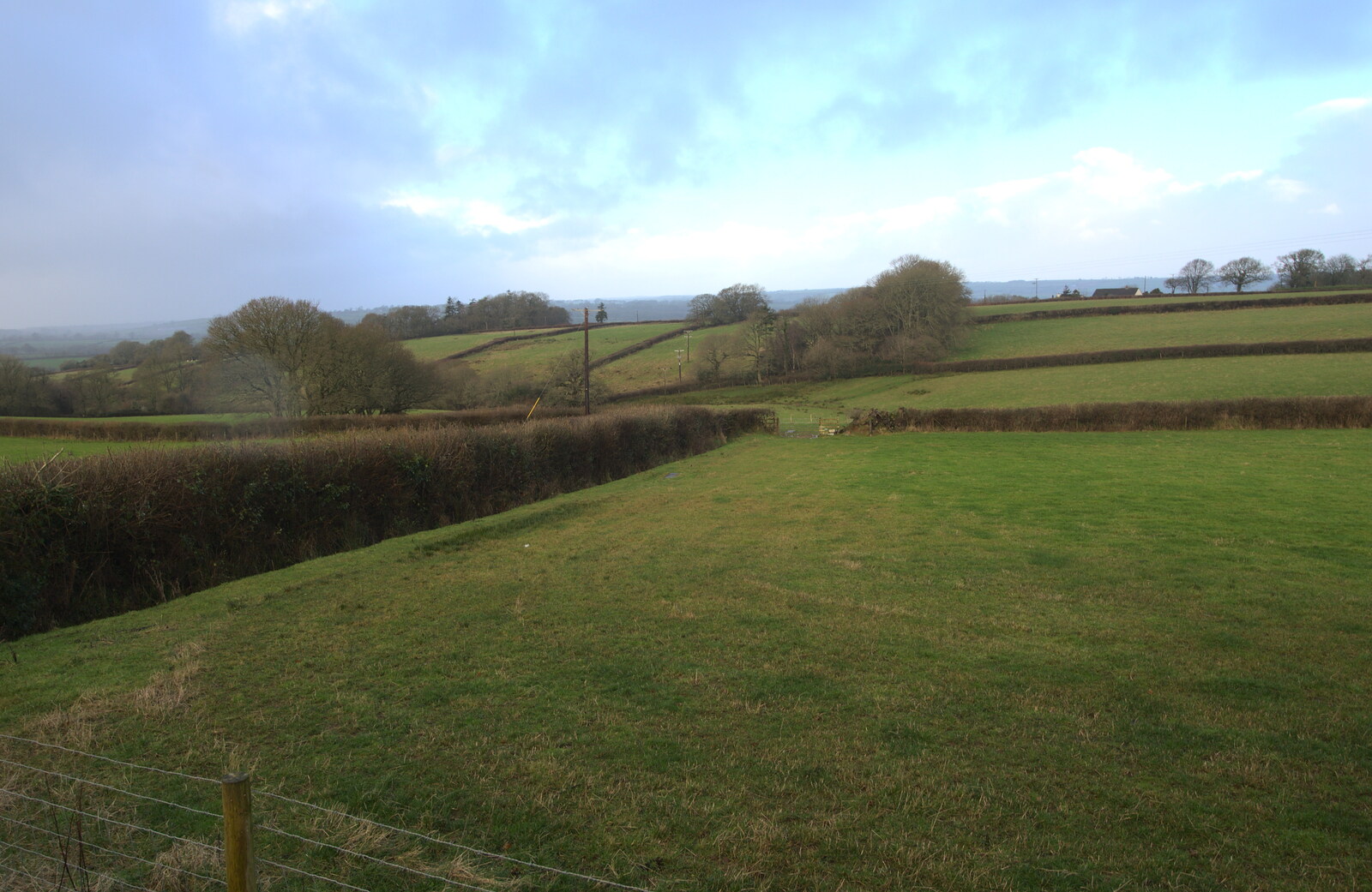 The view from Mother's garden from The Boxing Day Hunt, Chagford, Devon - 26th December 2012