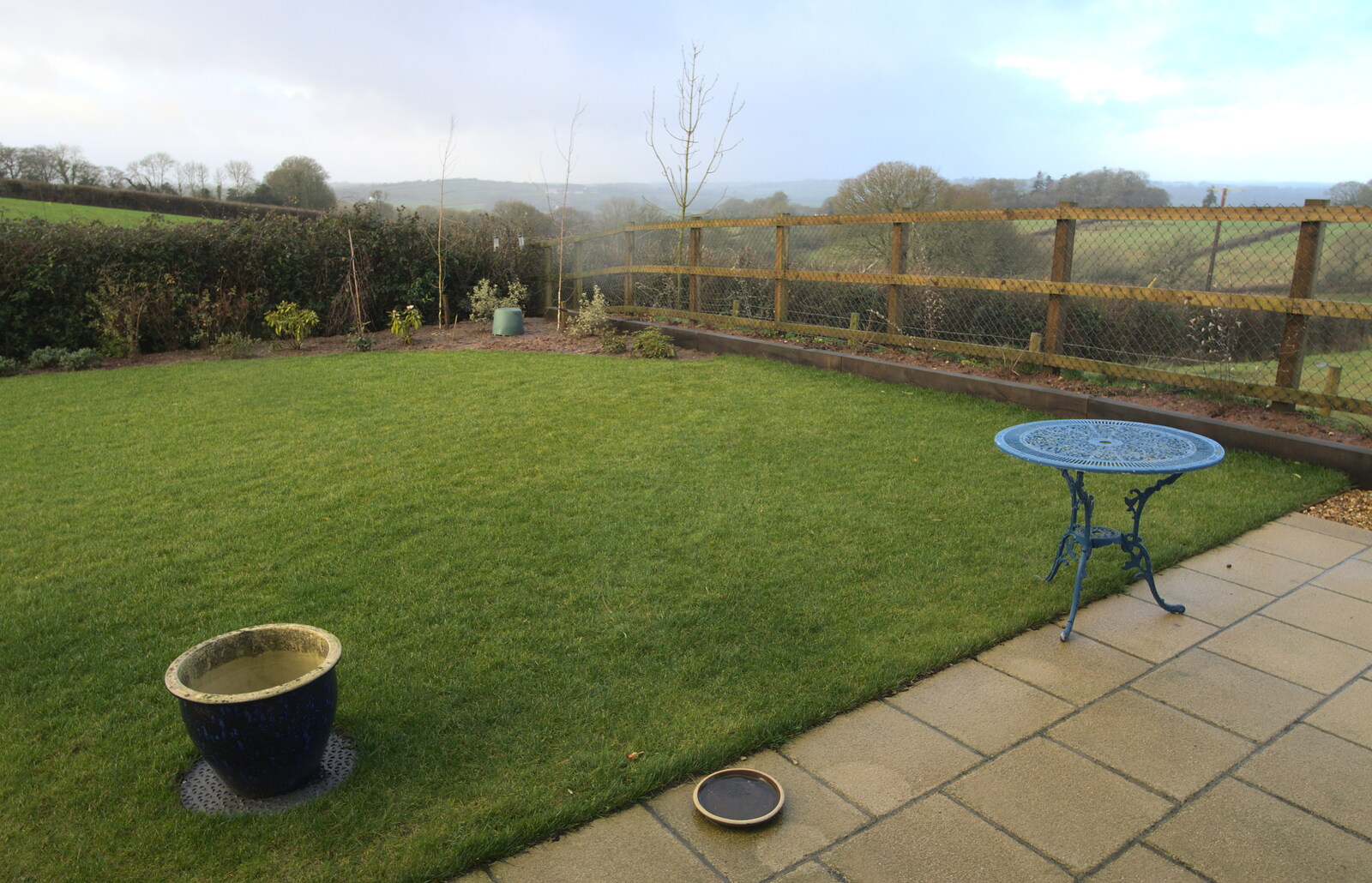 Mother's new garden from The Boxing Day Hunt, Chagford, Devon - 26th December 2012