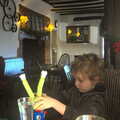 Fred plays with some sort of space toy, New Year's Day and Lunch at the White Horse, Ipswich, Finningham and Brome - 1st January 2013