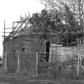 The remains of a building at Stoke Ash , New Year's Day and Lunch at the White Horse, Ipswich, Finningham and Brome - 1st January 2013