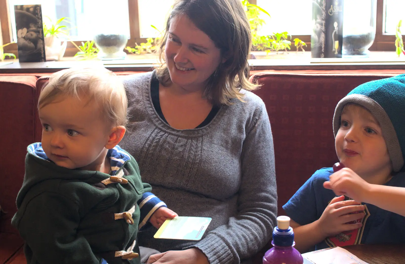 Harry, Isobel and Fred, from New Year's Day and Lunch at the White Horse, Ipswich, Finningham and Brome - 1st January 2013