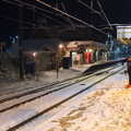 Adrian clears snow down at Diss Station, A Couple of Snow Days, Brome, Suffolk - 16th January 2013