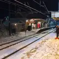 Adrian clears snow down at Diss Station, A Couple of Snow Days, Brome, Suffolk - 16th January 2013